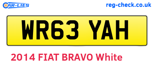WR63YAH are the vehicle registration plates.