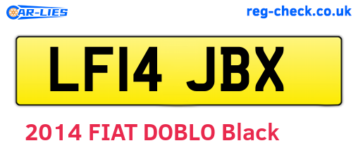 LF14JBX are the vehicle registration plates.