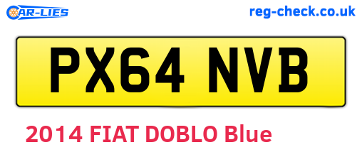 PX64NVB are the vehicle registration plates.