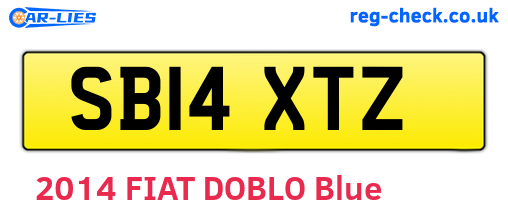 SB14XTZ are the vehicle registration plates.