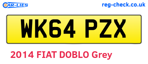WK64PZX are the vehicle registration plates.
