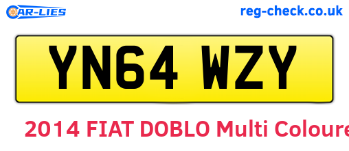 YN64WZY are the vehicle registration plates.