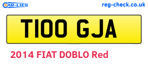 T100GJA are the vehicle registration plates.