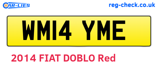 WM14YME are the vehicle registration plates.