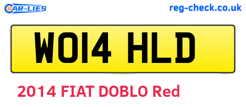 WO14HLD are the vehicle registration plates.