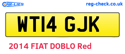 WT14GJK are the vehicle registration plates.