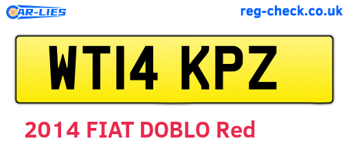 WT14KPZ are the vehicle registration plates.