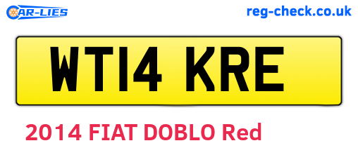 WT14KRE are the vehicle registration plates.