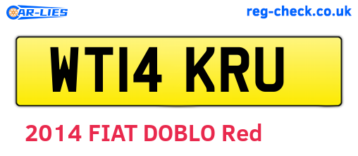 WT14KRU are the vehicle registration plates.