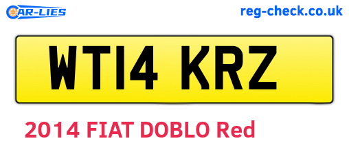 WT14KRZ are the vehicle registration plates.