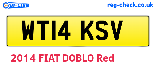 WT14KSV are the vehicle registration plates.