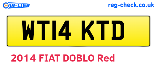 WT14KTD are the vehicle registration plates.