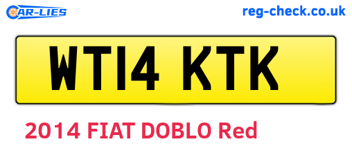 WT14KTK are the vehicle registration plates.