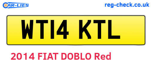 WT14KTL are the vehicle registration plates.