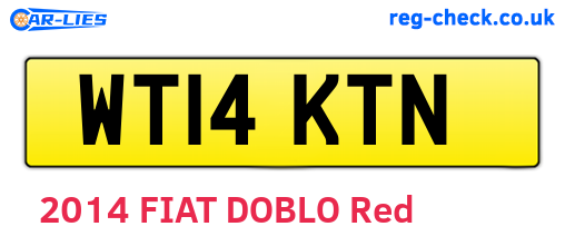 WT14KTN are the vehicle registration plates.