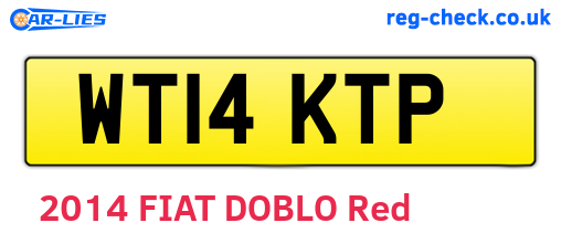 WT14KTP are the vehicle registration plates.