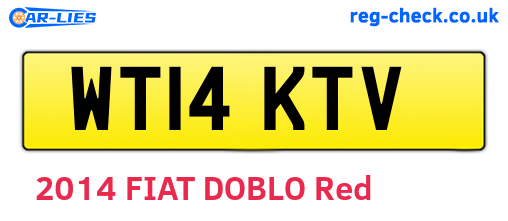 WT14KTV are the vehicle registration plates.