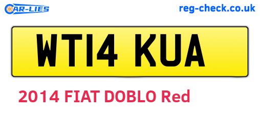 WT14KUA are the vehicle registration plates.