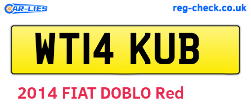 WT14KUB are the vehicle registration plates.