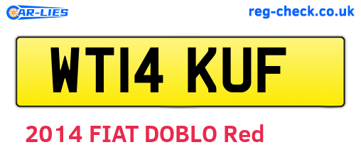 WT14KUF are the vehicle registration plates.