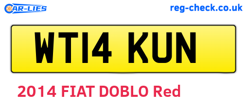 WT14KUN are the vehicle registration plates.