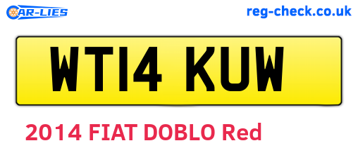 WT14KUW are the vehicle registration plates.