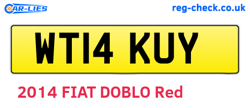 WT14KUY are the vehicle registration plates.