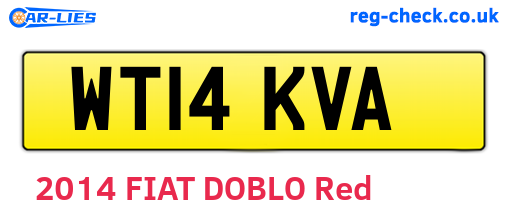 WT14KVA are the vehicle registration plates.
