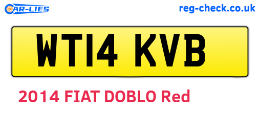 WT14KVB are the vehicle registration plates.