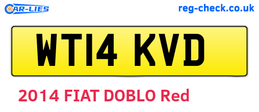 WT14KVD are the vehicle registration plates.