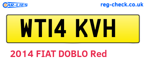 WT14KVH are the vehicle registration plates.