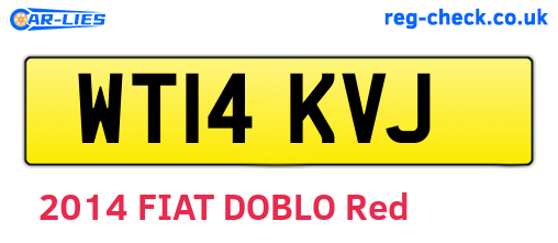 WT14KVJ are the vehicle registration plates.