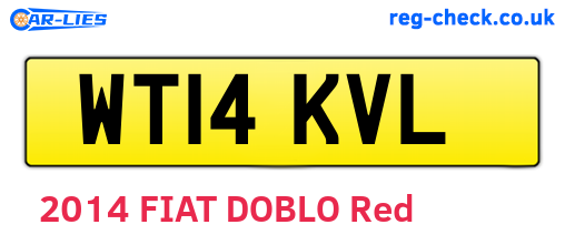 WT14KVL are the vehicle registration plates.