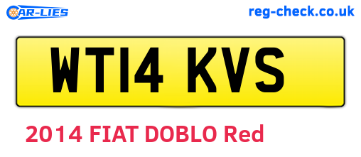 WT14KVS are the vehicle registration plates.