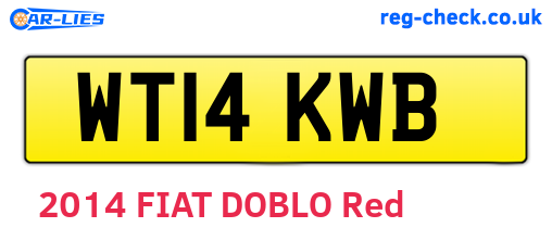 WT14KWB are the vehicle registration plates.