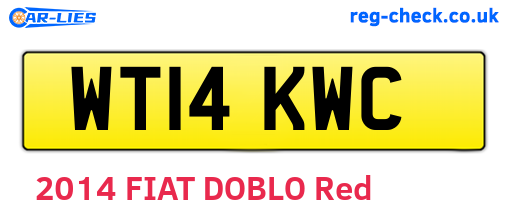 WT14KWC are the vehicle registration plates.
