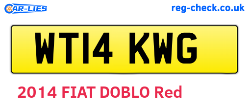 WT14KWG are the vehicle registration plates.
