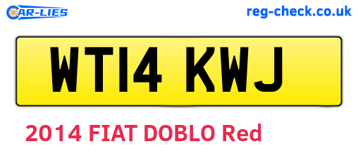 WT14KWJ are the vehicle registration plates.