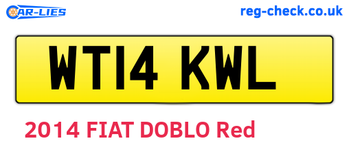 WT14KWL are the vehicle registration plates.