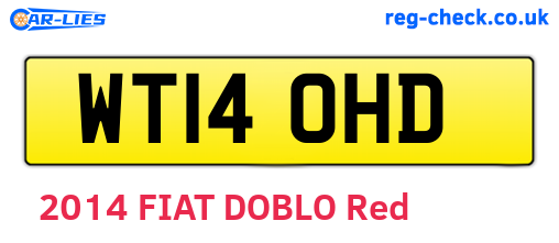 WT14OHD are the vehicle registration plates.