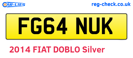 FG64NUK are the vehicle registration plates.