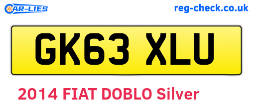 GK63XLU are the vehicle registration plates.