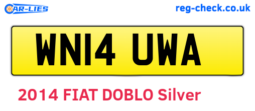 WN14UWA are the vehicle registration plates.