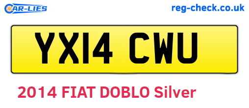 YX14CWU are the vehicle registration plates.