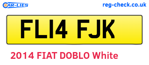 FL14FJK are the vehicle registration plates.