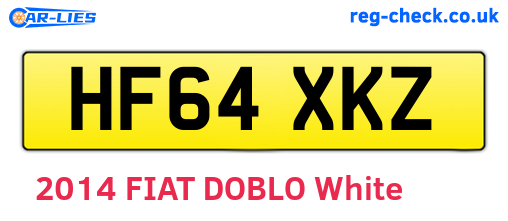 HF64XKZ are the vehicle registration plates.