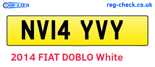 NV14YVY are the vehicle registration plates.