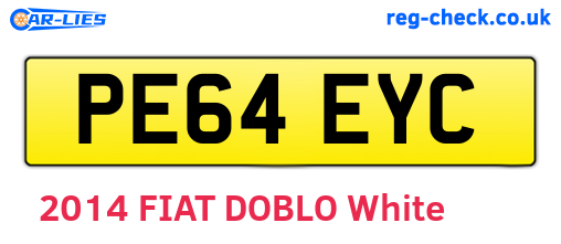 PE64EYC are the vehicle registration plates.