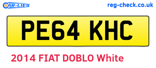 PE64KHC are the vehicle registration plates.