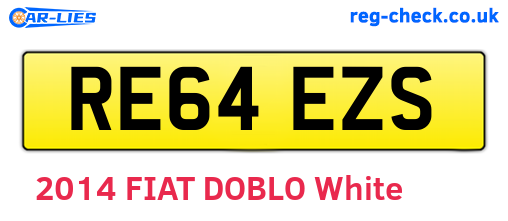 RE64EZS are the vehicle registration plates.